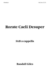 Rorate Caeli Desuper SAB choral sheet music cover